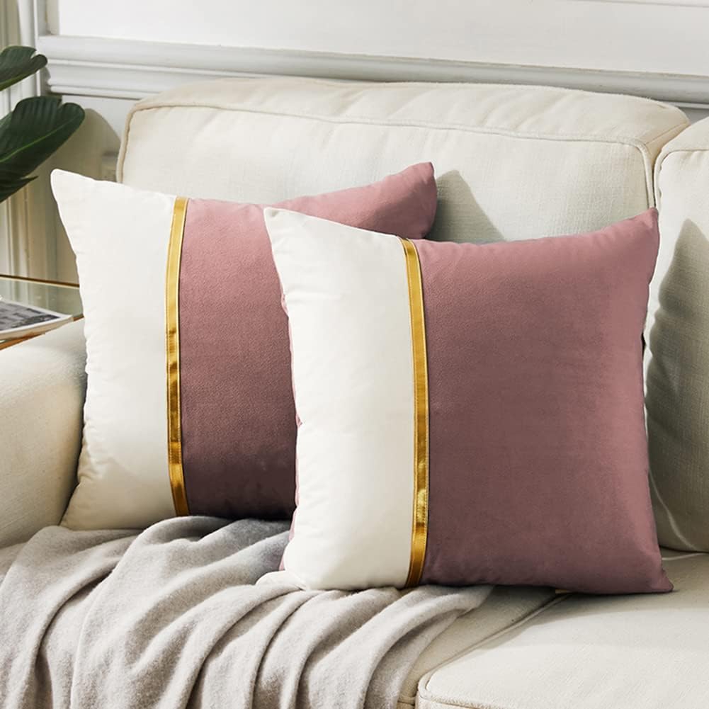 Velvet Luxe Black Throw Pillow Cover — 18" — 18" x 18" (Pack of 2)