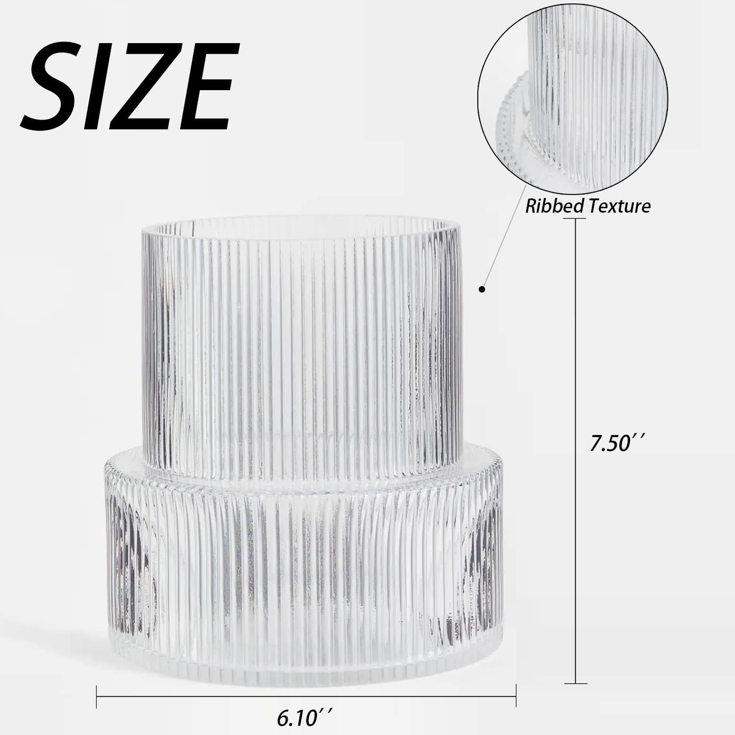 Modern Black Flower Vase — 5" - View 6