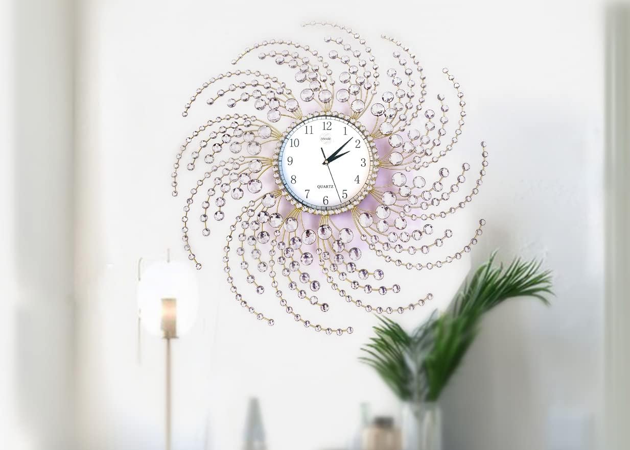 Battery Operated Luxe Glass Wall Clock - View 6