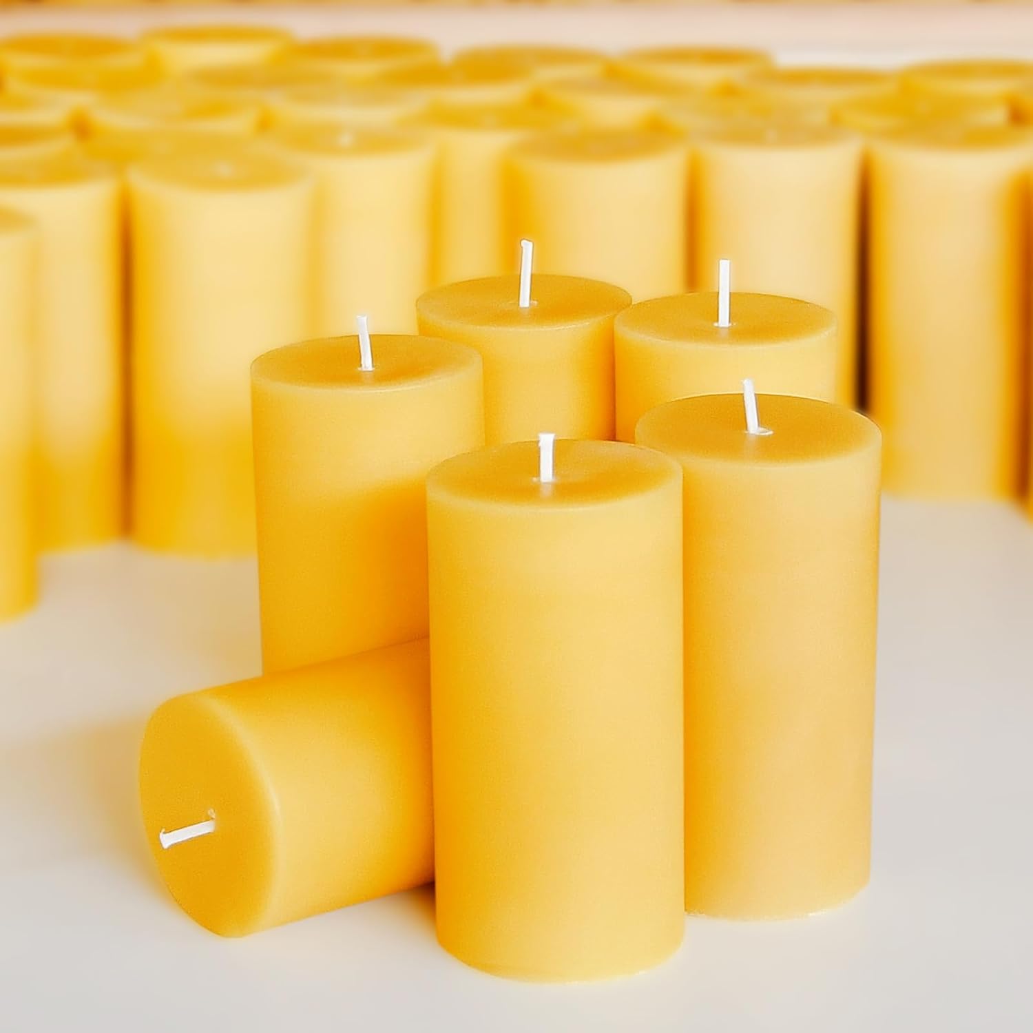 Wax Pillar Candle — 3" — 2x4 inch(6 pack)