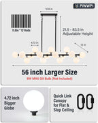 Mid-Century Black Chandelier — 16-Light - View 2