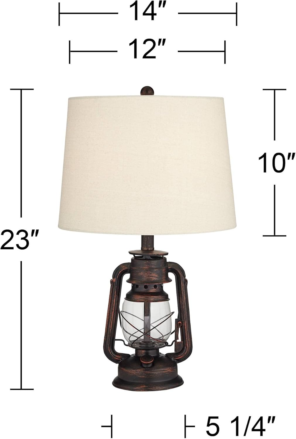 Farmhouse Gold Table Lamp — 23" - View 4