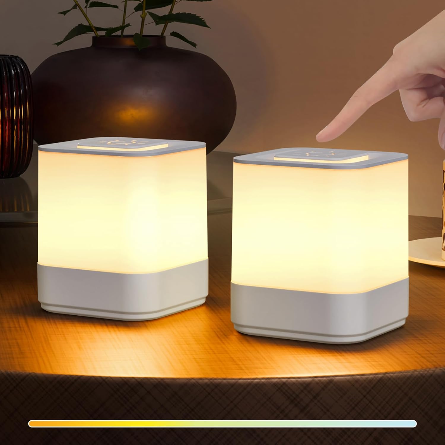 Cordless White Table Lamp — White A