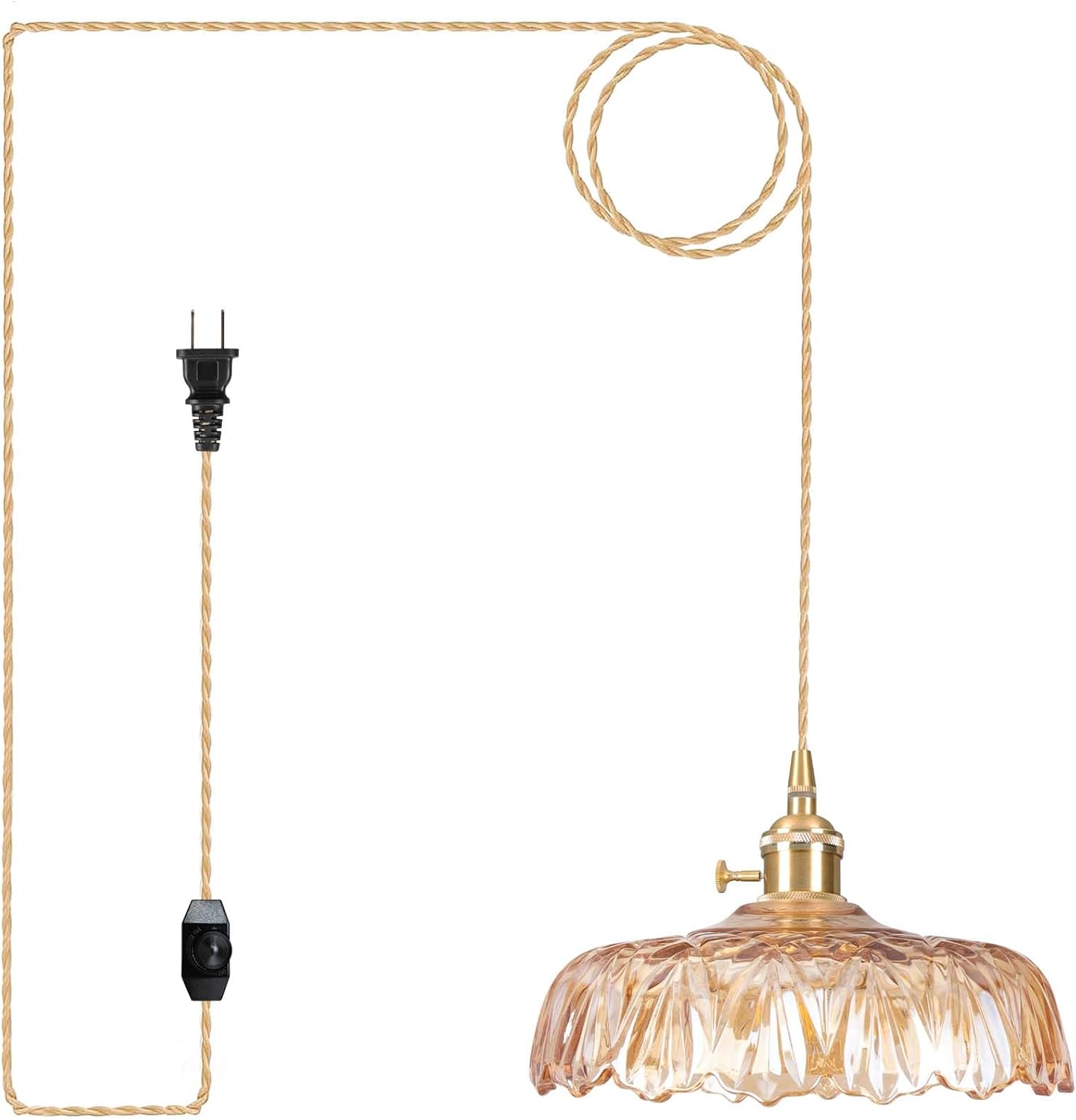 Blue Pendant Light — 11" — Scindapsus Amber