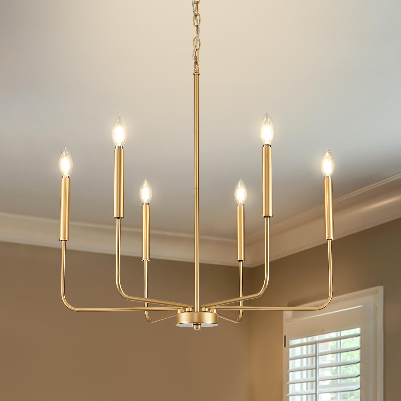 Farmhouse Black Chandelier — 6-Light