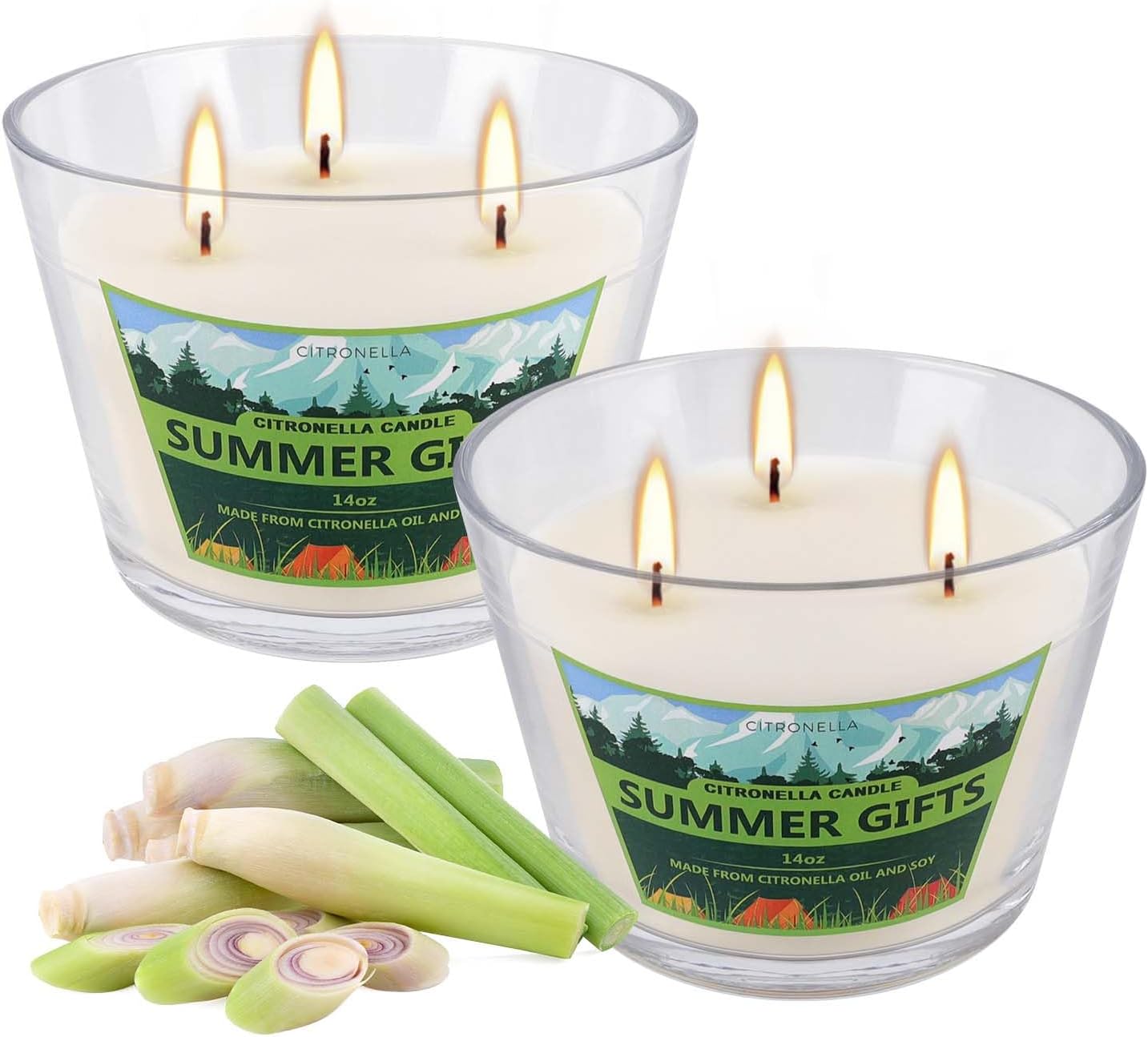Soy Wax Black Scented Candle — Transparent