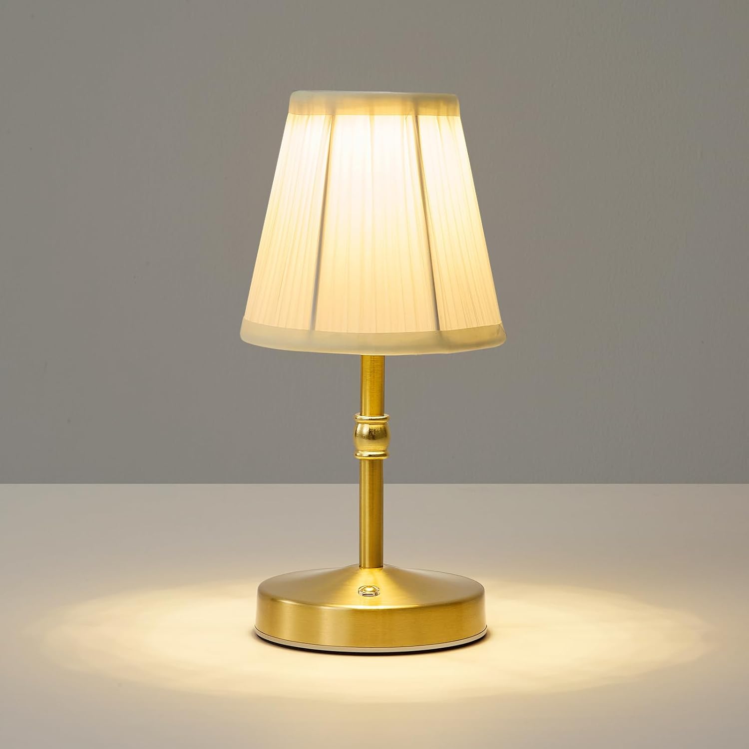 Cordless Luxe Black Table Lamp — 8" — Pale Gold-9.8 inch-1pack