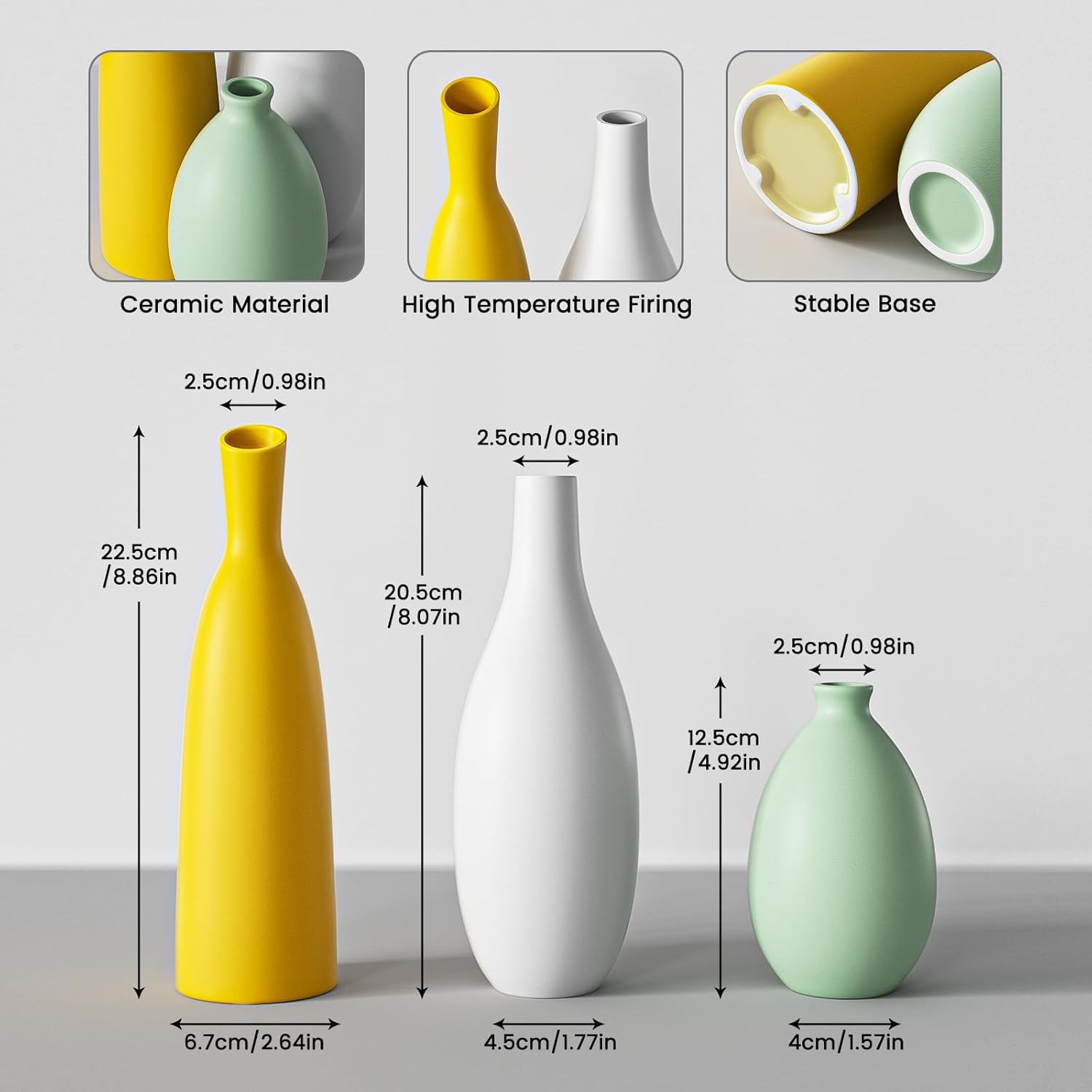 Farmhouse Black Flower Vase - View 3