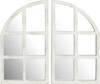 Rectangular Farmhouse Glass Wall Mirror — Set of 2 - View 5