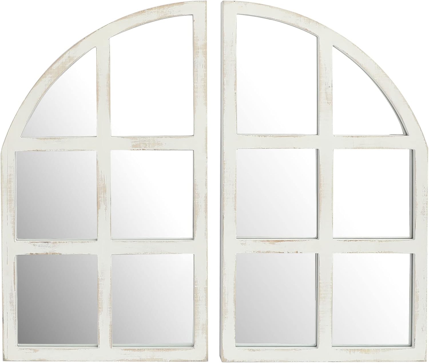 Rectangular Farmhouse Glass Wall Mirror — Set of 2 - View 5