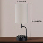 USB Charging Modern Beige Bedside Lamp — Set of 2 - View 5