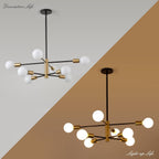 Adjustable Luxe Black Chandelier — 8-Light - View 7