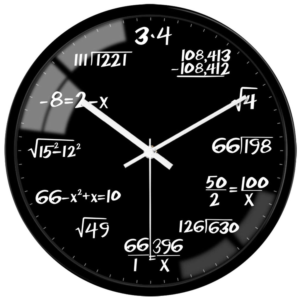 Battery Operated Glass Wall Clock — 12"