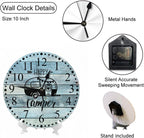 Battery Operated Modern Green Wall Clock — 10" - View 3