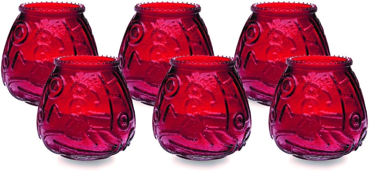 Blue Candle Set — Set of 6 — Red