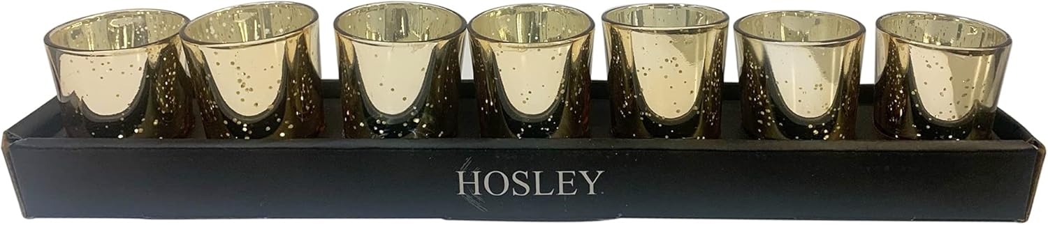 Black Candle — Set of 12 — Gold Mercury