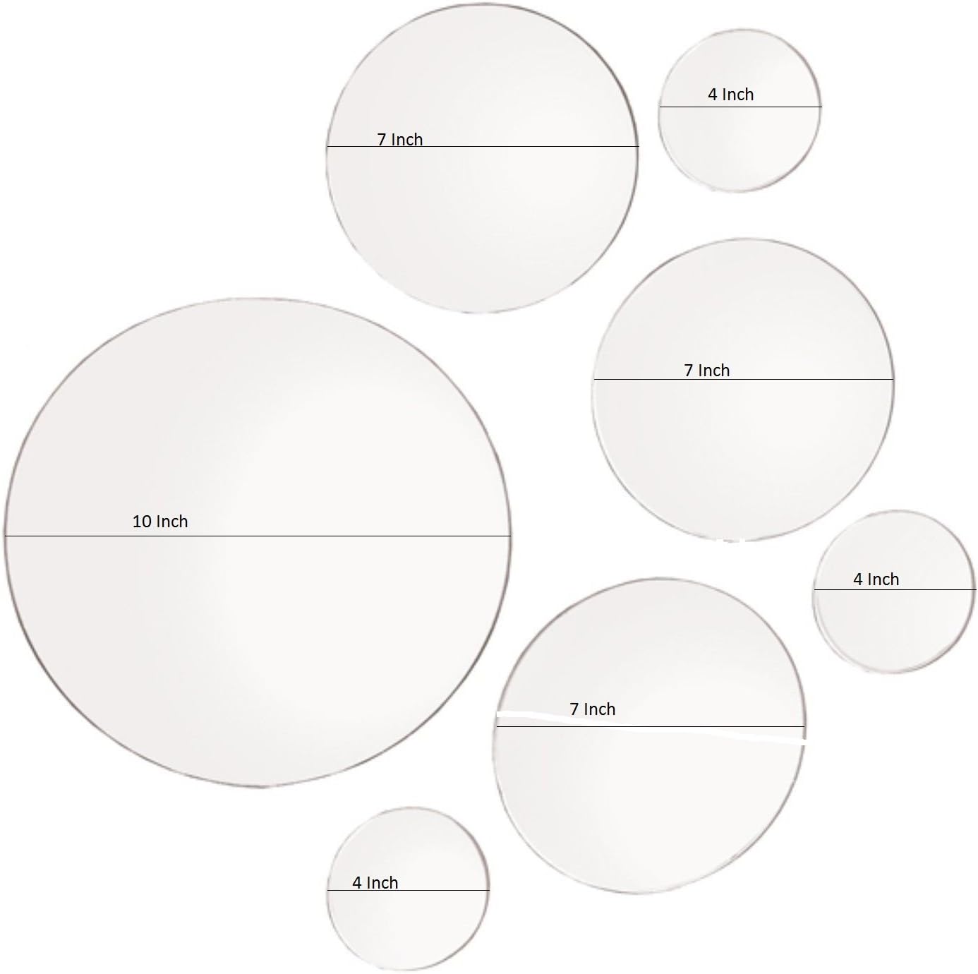 Glass Round Mirror — 1x10 - View 2