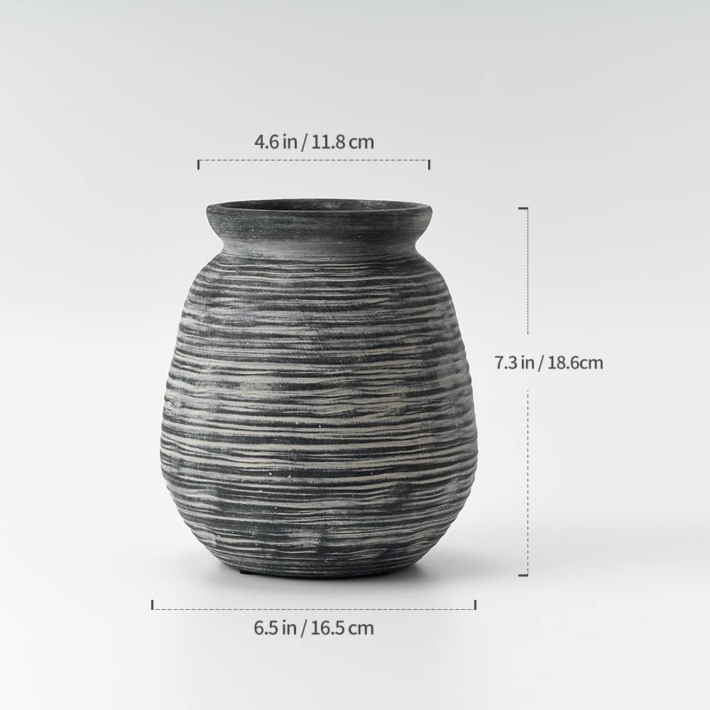 Farmhouse Beige Flower Vase — 3" - View 4