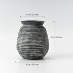Farmhouse Beige Flower Vase — 3" - View 4