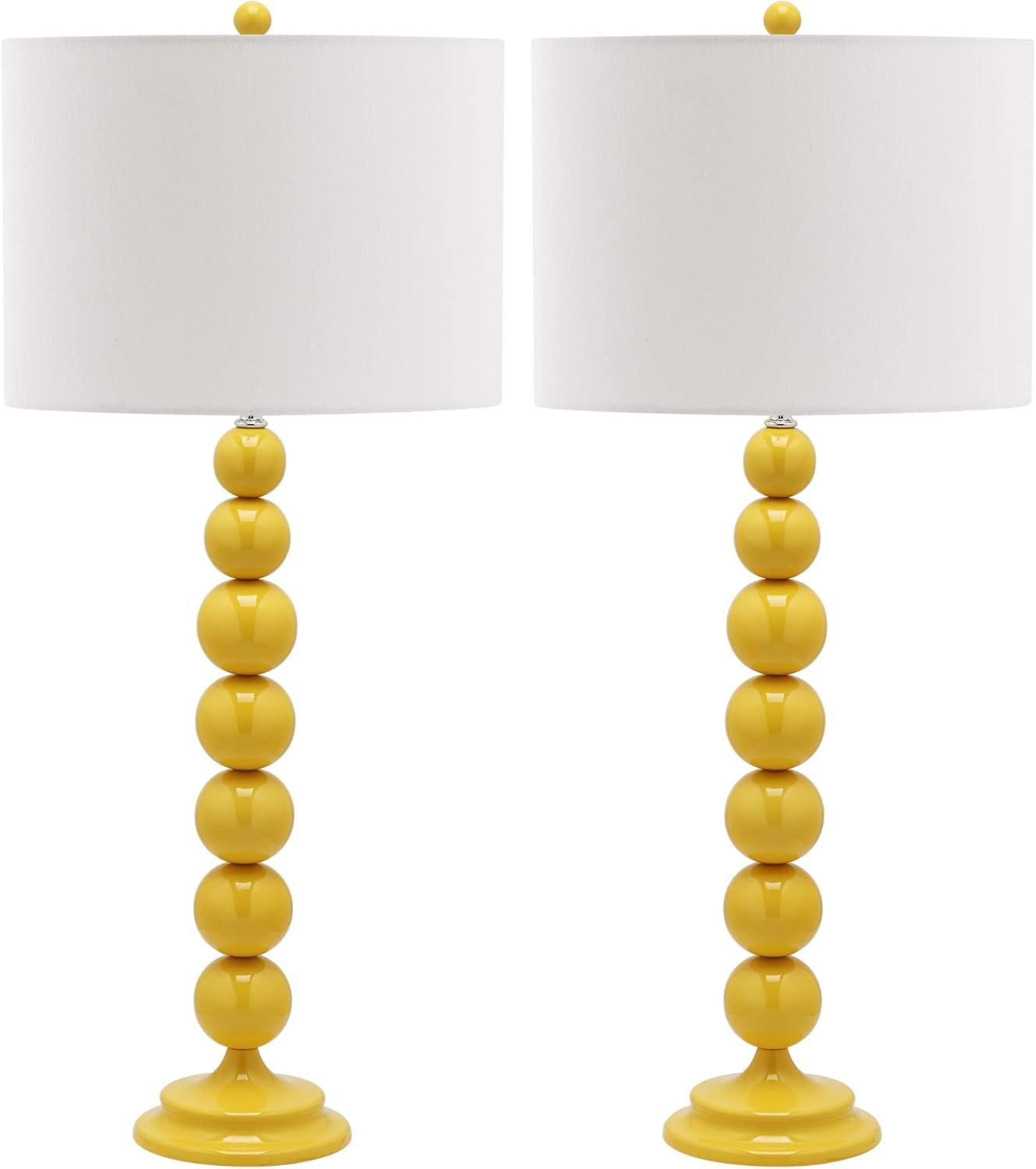 Modern Blue Table Lamp — Set of 2 — Yellow - Set of 2