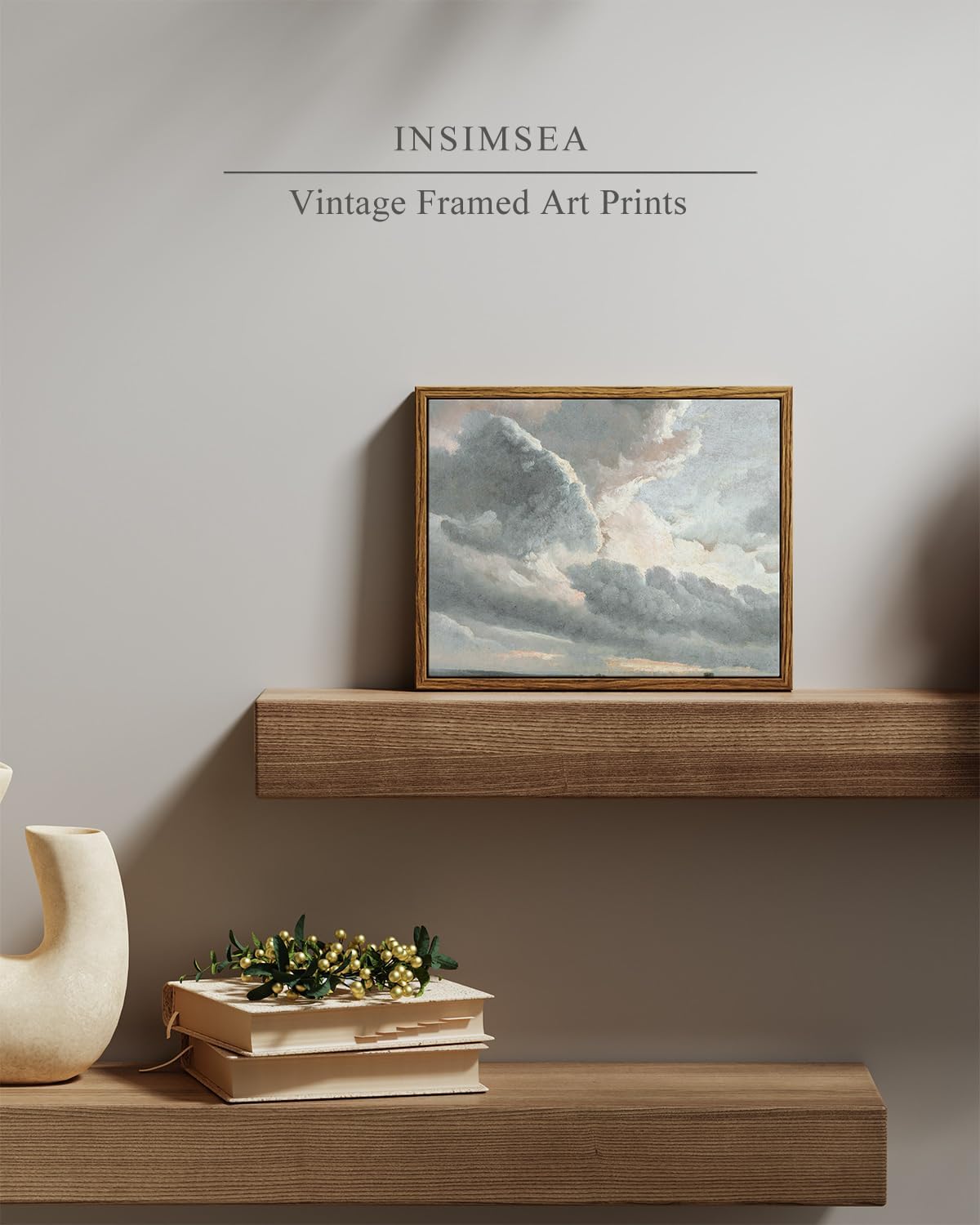 Framed Farmhouse Beige Canvas Wall Art — 10" - View 4