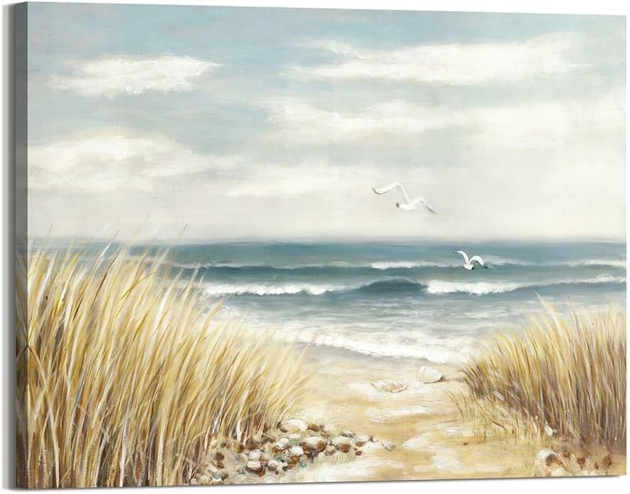 Modern Metal Wall Art — 16" — Beach Path