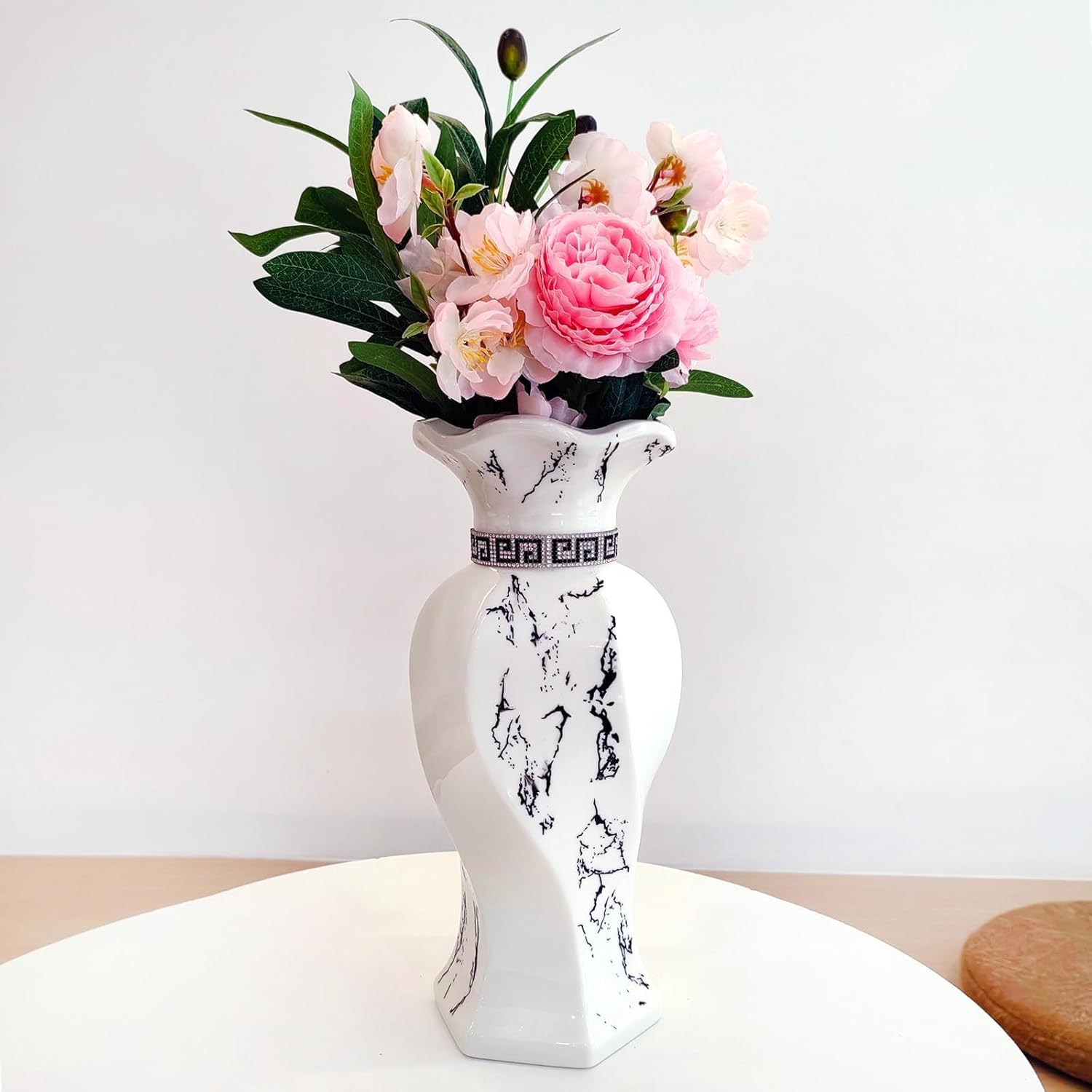 Luxe Ceramic Flower Vase — 30cm white