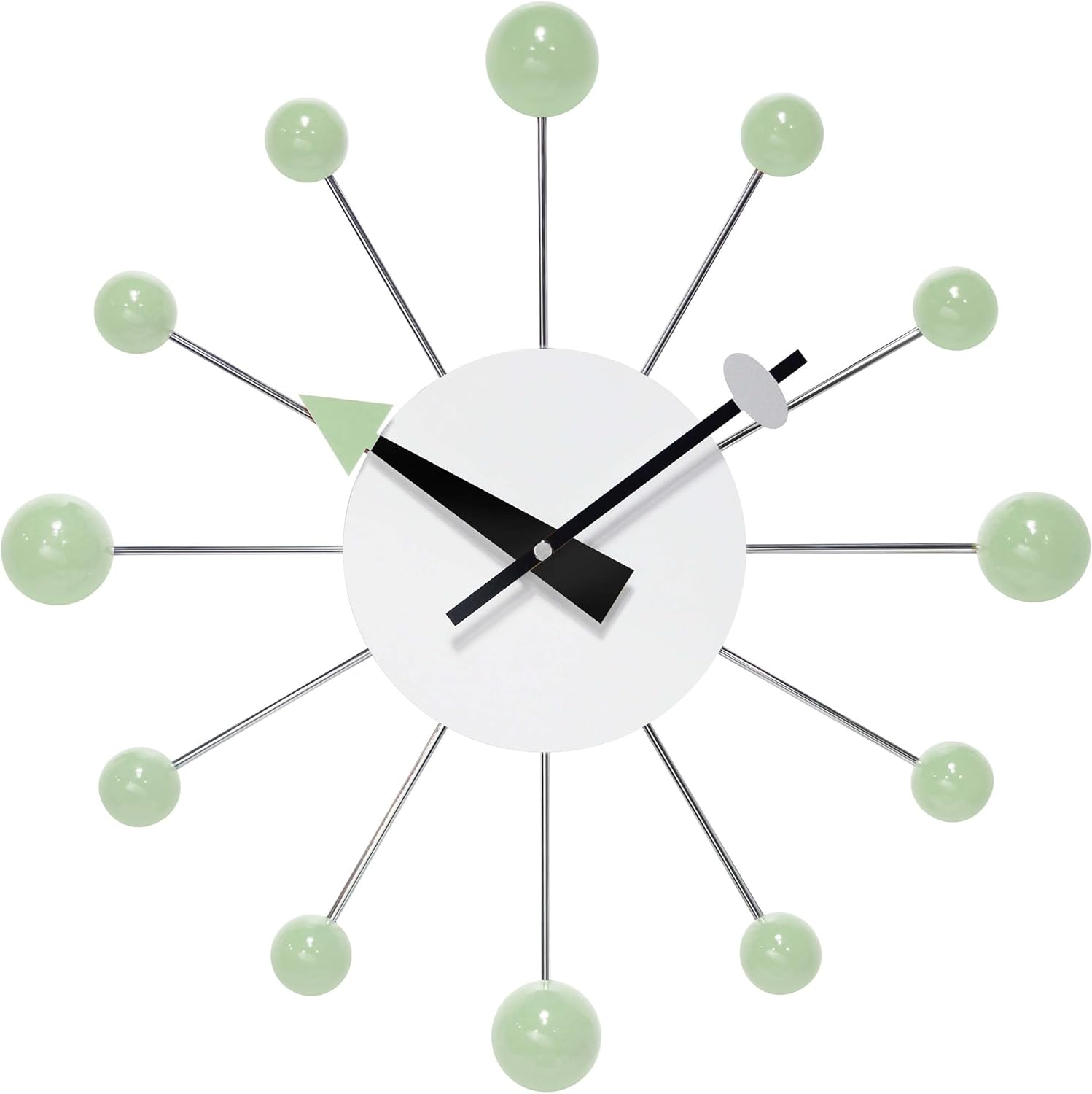 Green Wall Clock — 15" — Mint Green