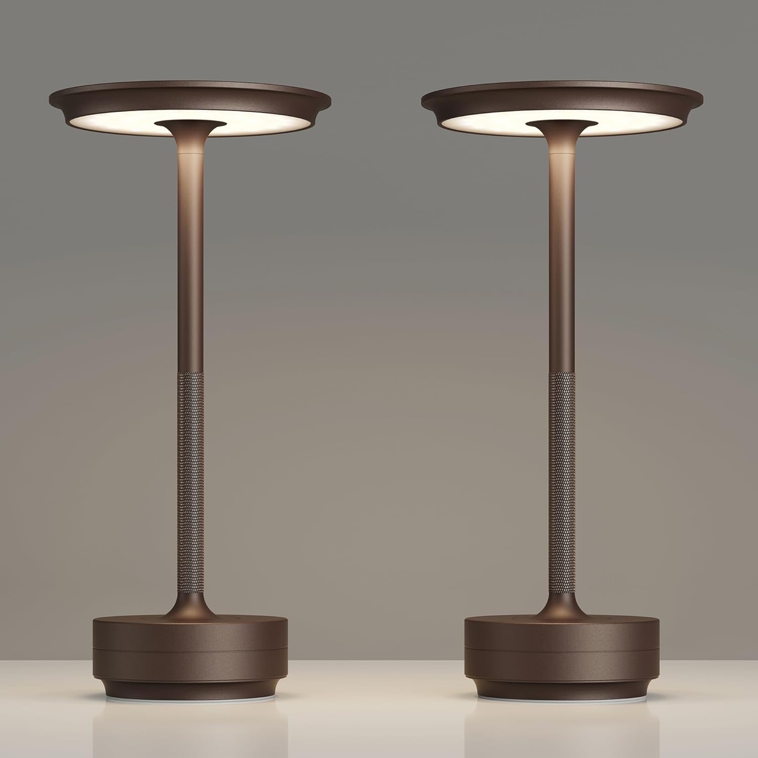 Cordless Black Table Lamp — Brown-2