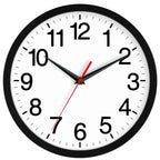Battery Operated Modern Black Wall Clock — 14"