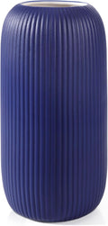 Farmhouse Beige Flower Vase — Navy Blue