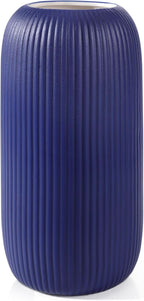 Farmhouse Beige Flower Vase — Navy Blue