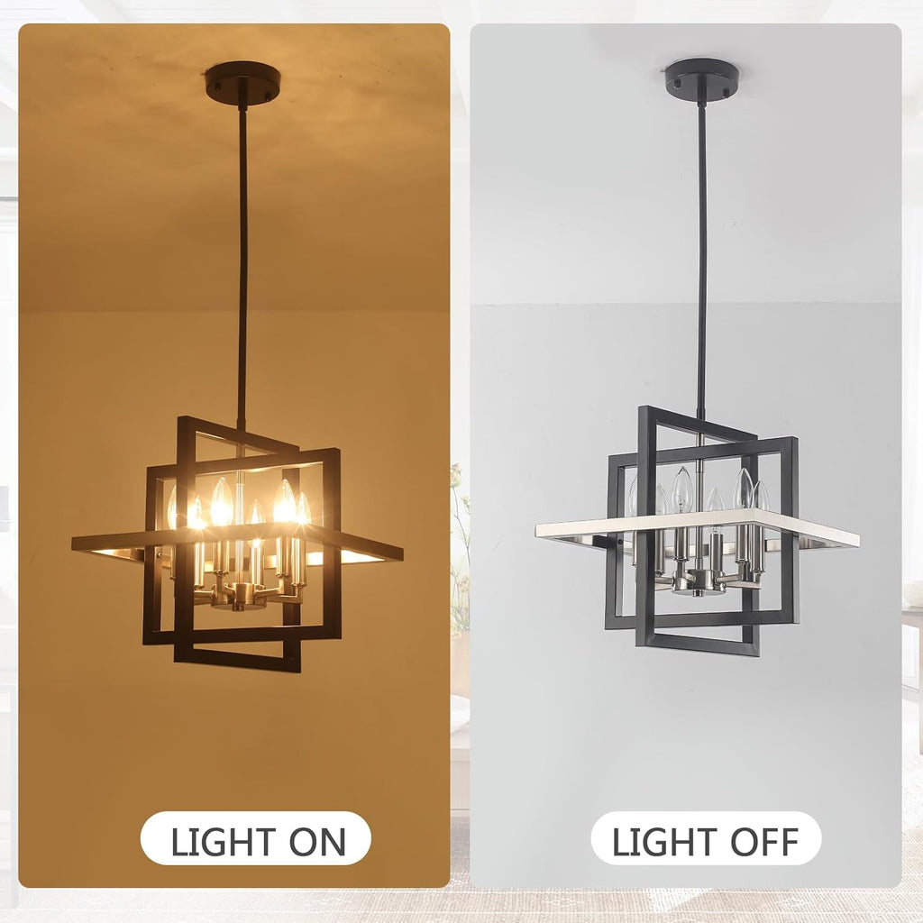 Modern Black Chandelier - View 6