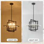 Modern Black Chandelier - View 6