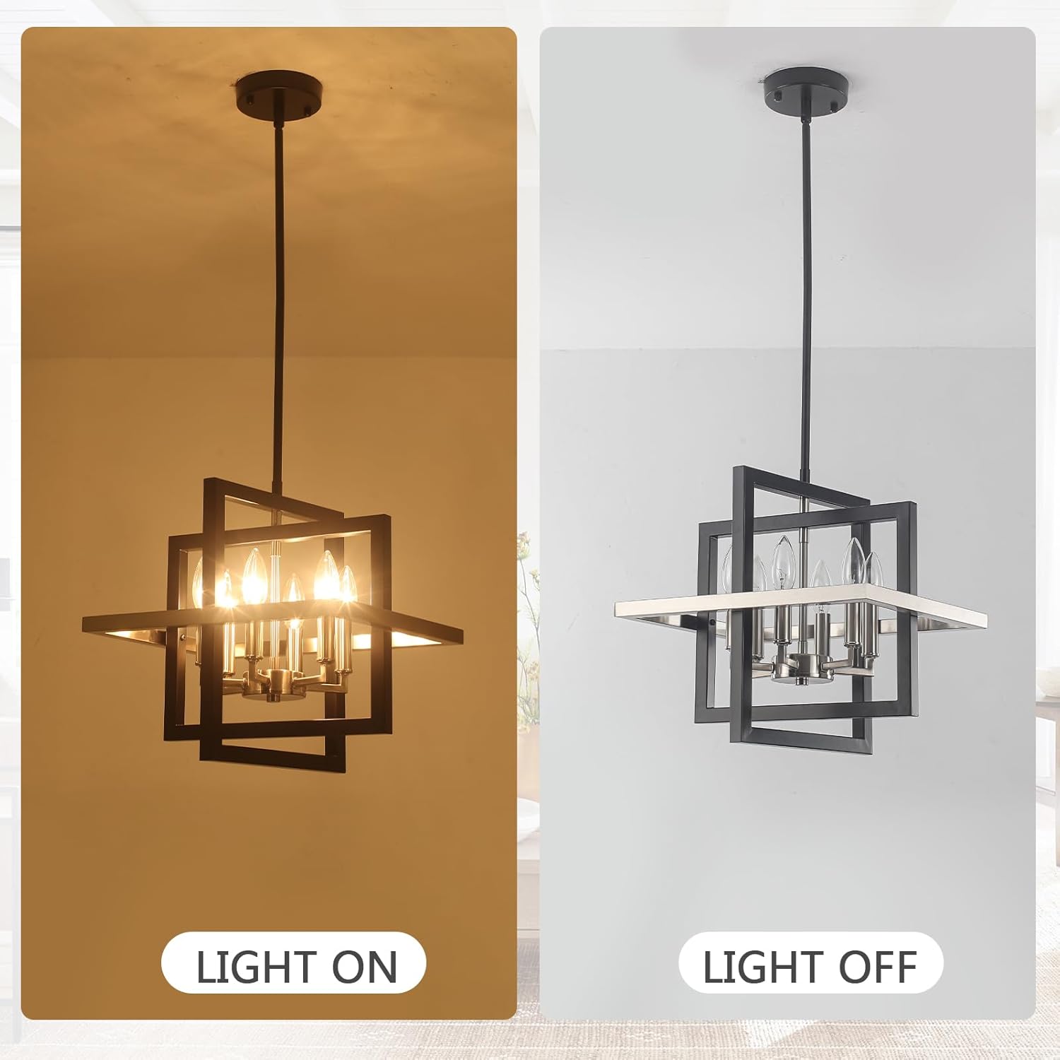 Modern Black Chandelier - View 6
