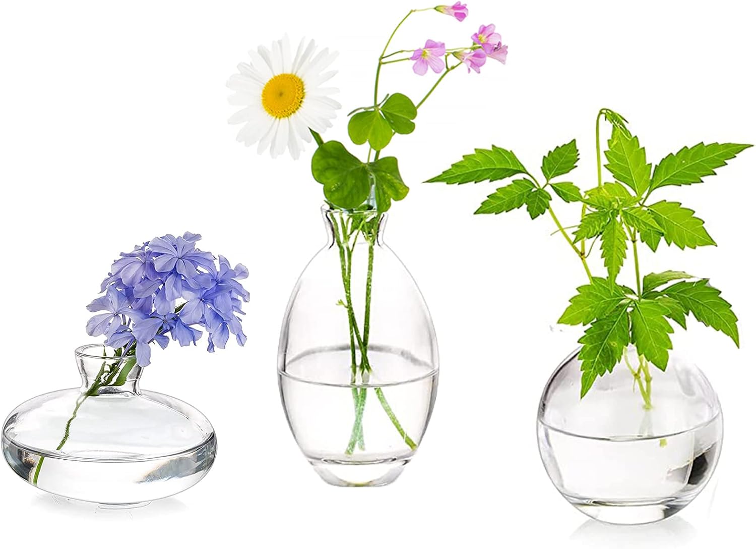 Green Flower Vase — Set of 3 — 1set (3pcs)