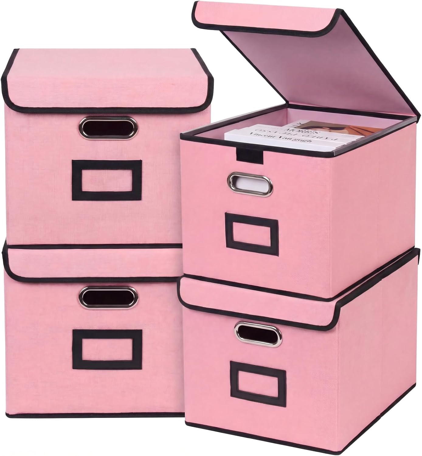 Grey Storage Bin — 63" — Pink