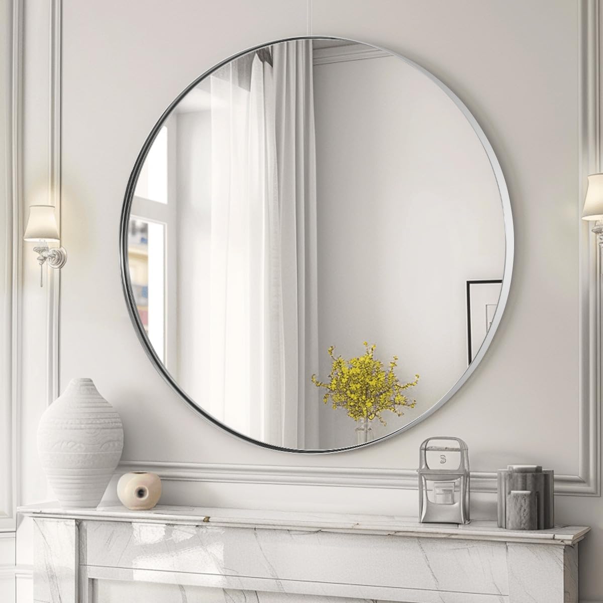 Round Black Mirror — 30" - View 9