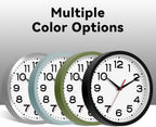 Battery Operated Modern Black Wall Clock — 8" - View 5