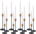 Luxe Black Candle — Set of 6 — Black+gold