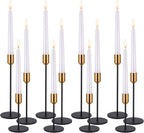 Luxe Black Candle — Set of 6 — Black+gold