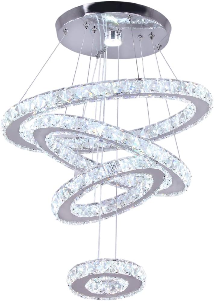 Adjustable Luxe White Chandelier — 4r Cool white