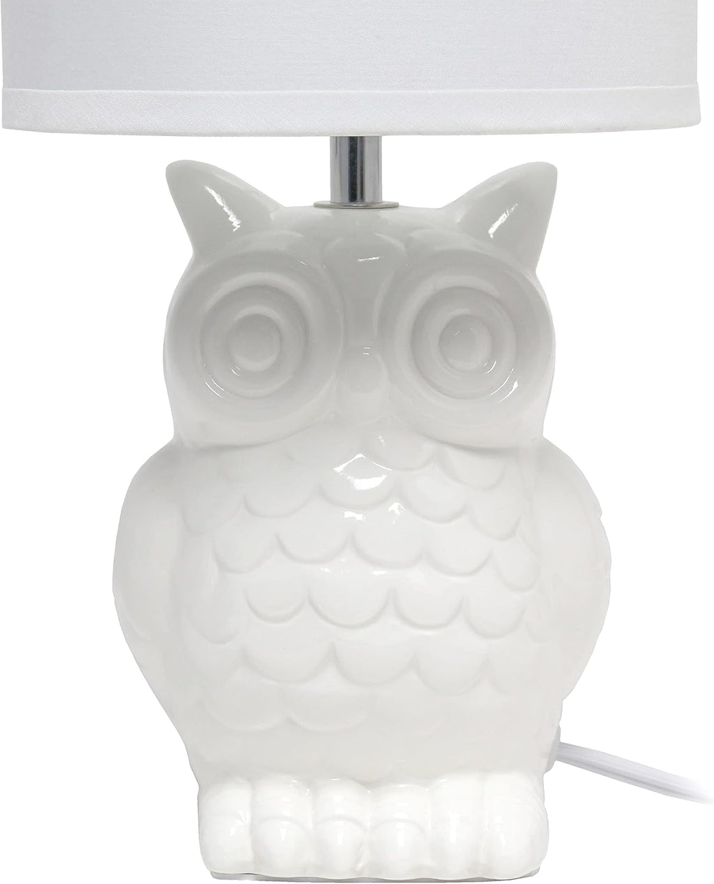 Modern White Desk Lamp — 12.8" - View 9