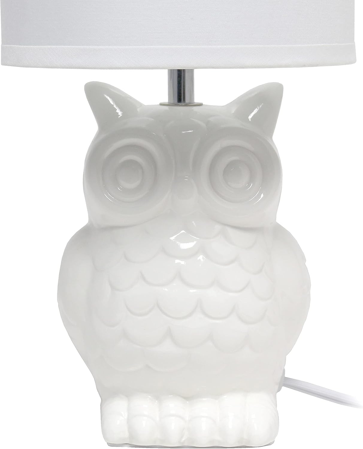 Modern White Desk Lamp — 12.8" - View 9