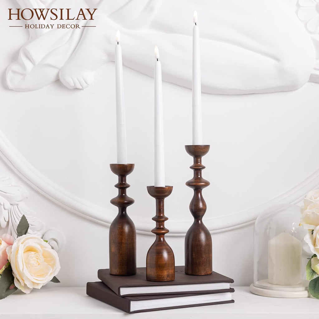 Farmhouse Black Pillar Candle — 4" - View 6