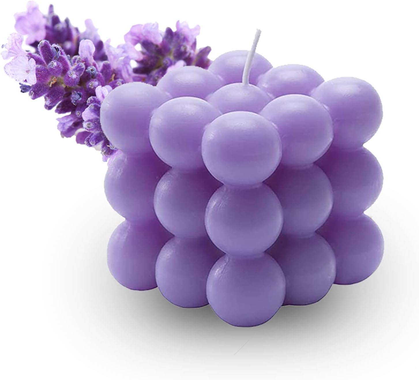Scented Blue Candle Set — Purple