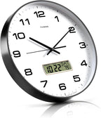 Battery Operated Modern Black Wall Clock — 13" - View 4