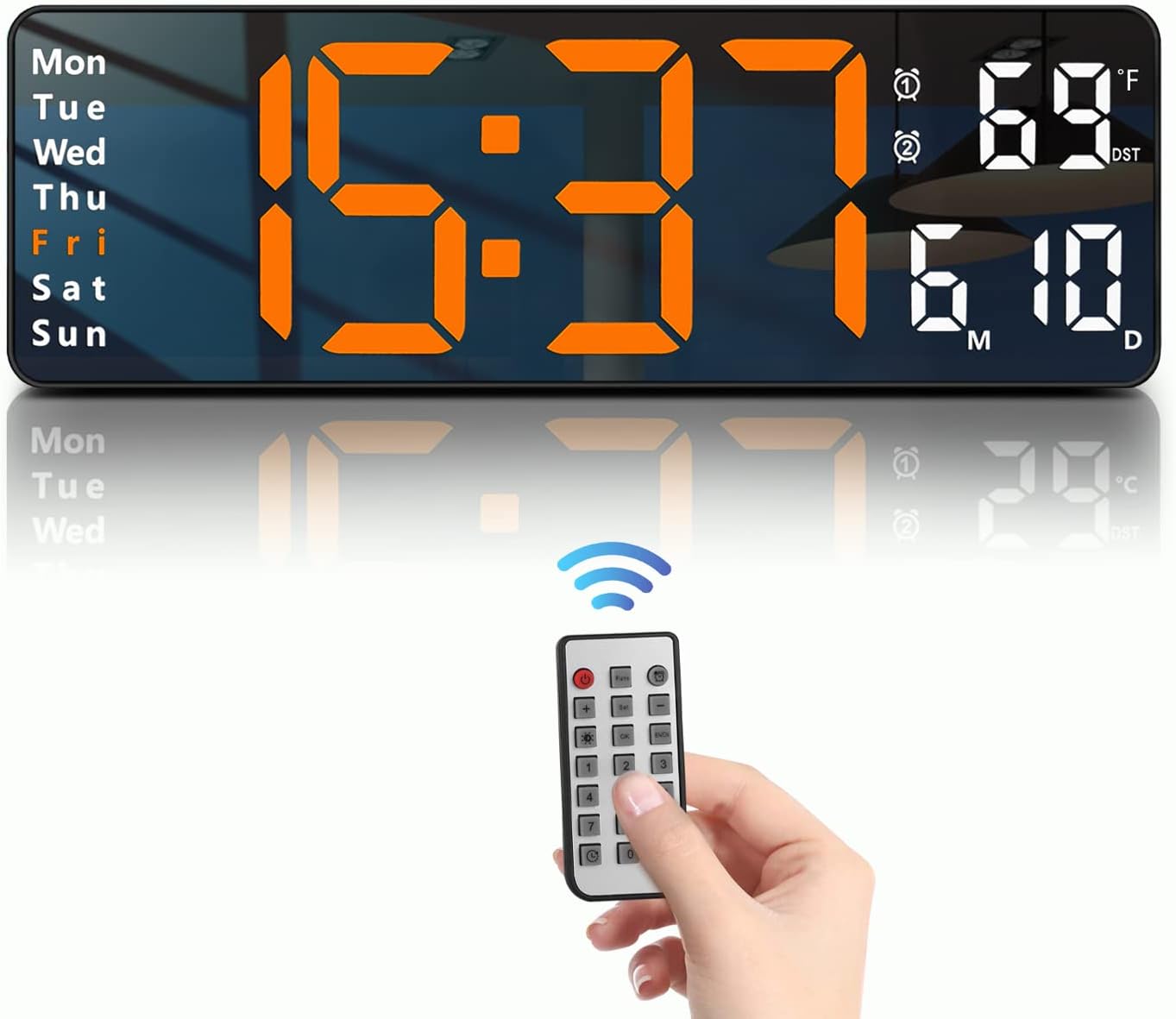 Modern Blue Wall Clock — 16" — 13 INCH