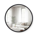 Round Modern Beige Wall Mirror — 24"