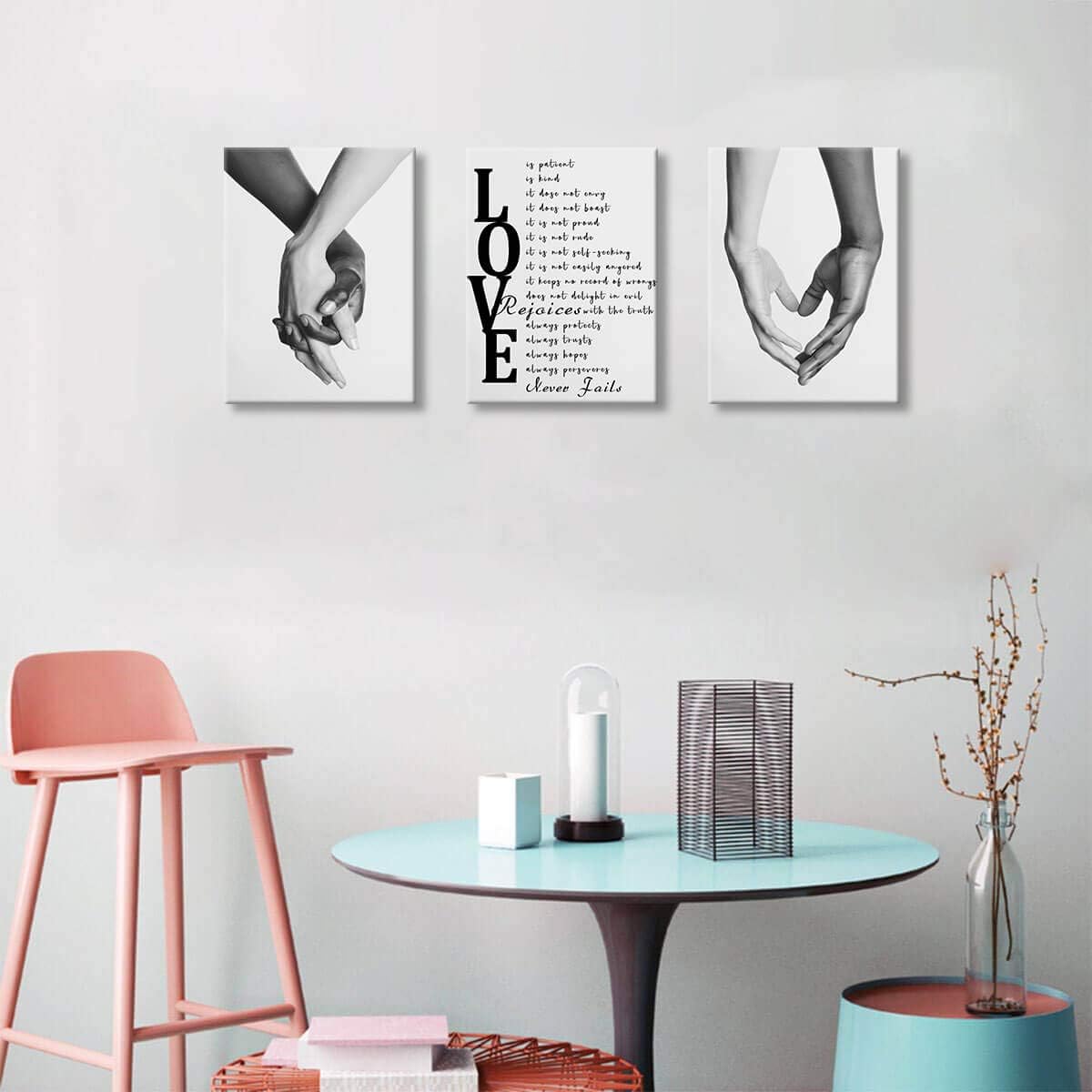 Black Canvas Wall Art — 16" - View 3